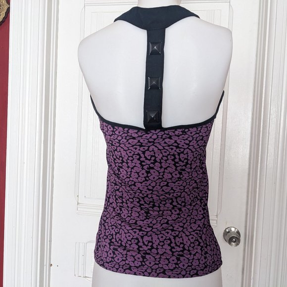 Lip Service Pyramid Stud Purple Leopard Tank - Picture 4 of 7